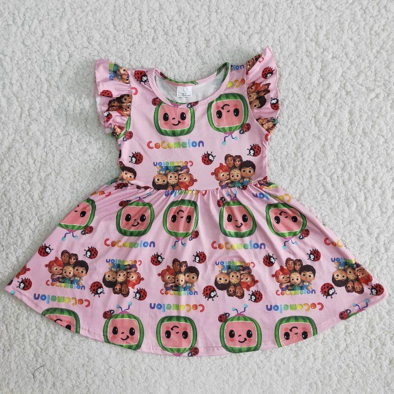 baby girls short sleeve dress B17-2