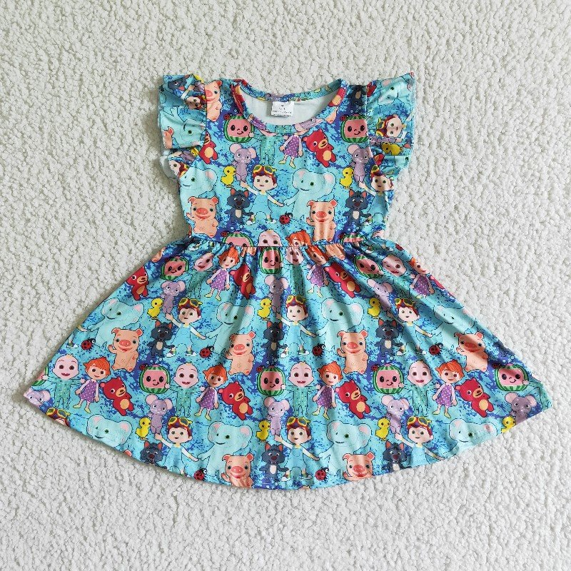baby girls short sleeve dress B14-11