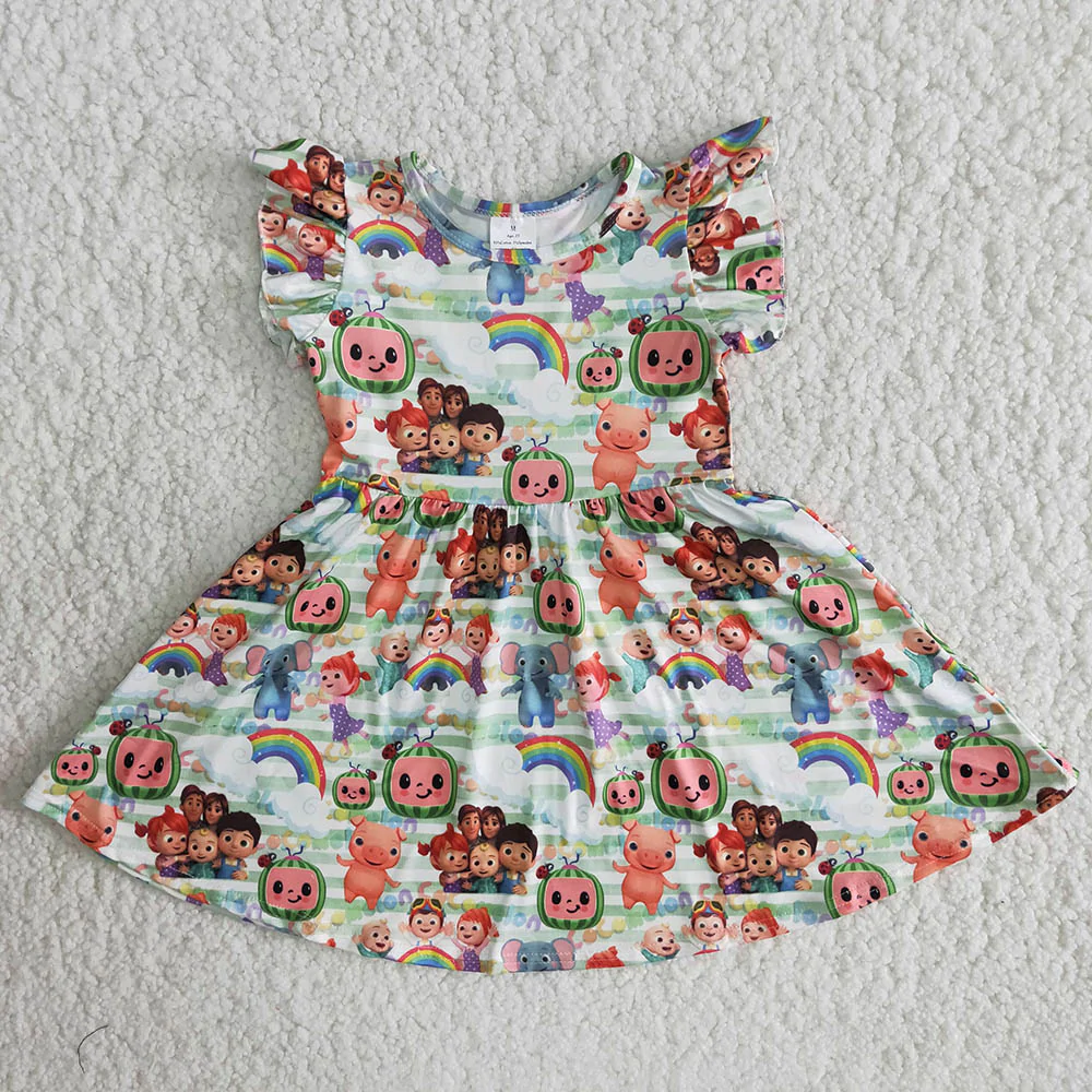 baby girls short sleeve dress A17-15
