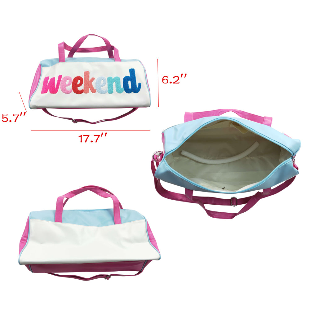 weekend travel bag sports bag, 17.7*5.7*6.2inches