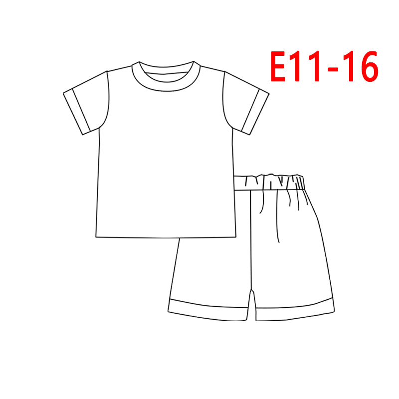 promotion summer short sleeve outfit boutique set wholesale E11-16