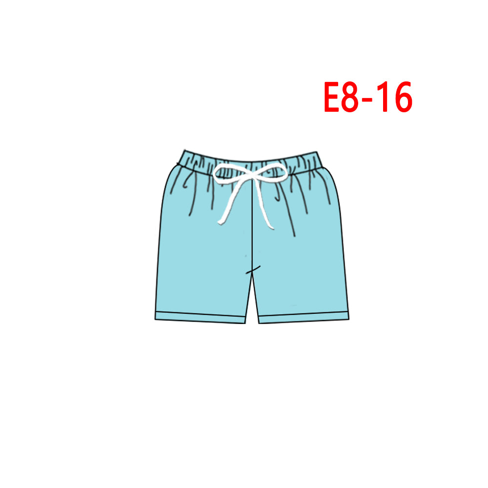 Boys blue cartoon swimming trunks E8-16