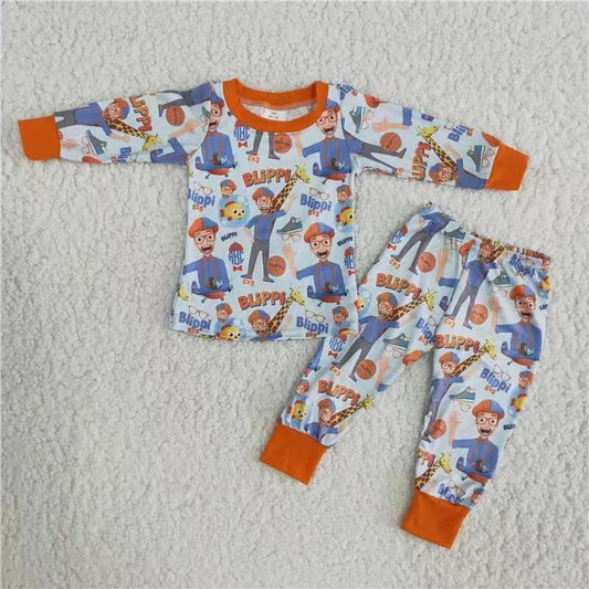 boy orange pajama set