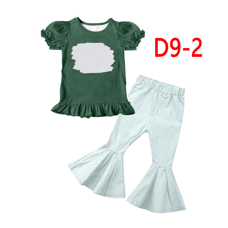 Girls Saint Patrick's Day cartoon outfit D9-2