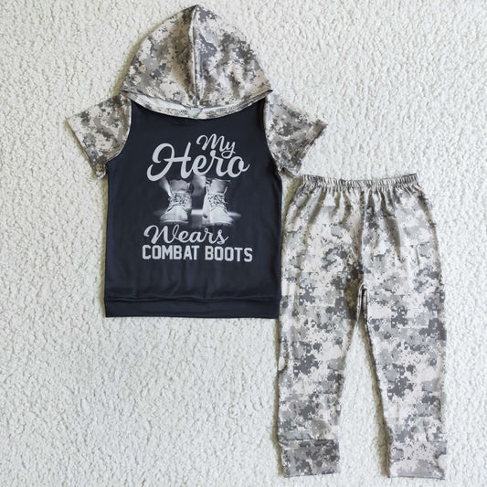 Promotion boys letter print summer outfit