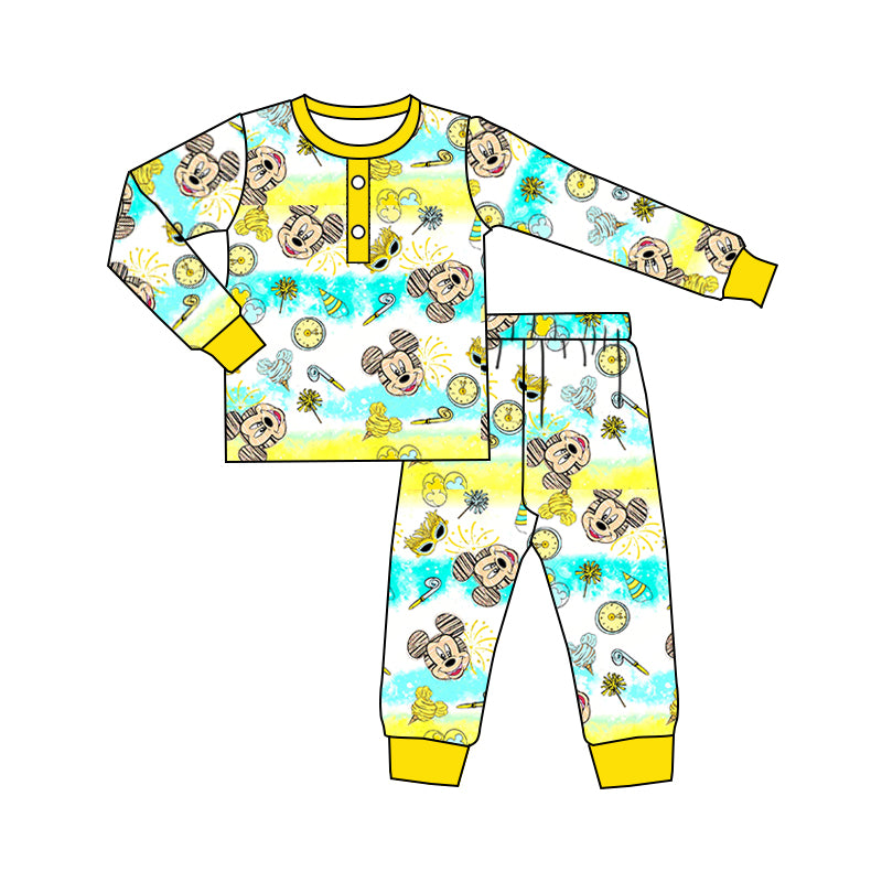 Pre-order boy long sleeve Happy new year pajama set, Oct 30th