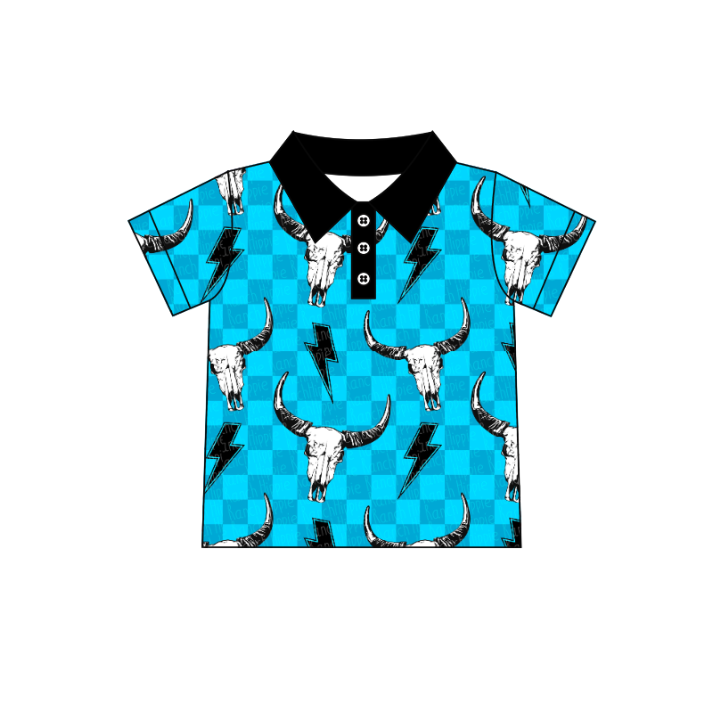 Preorder boy short sleeve cow polo shirt, BT0146,Nov 11th