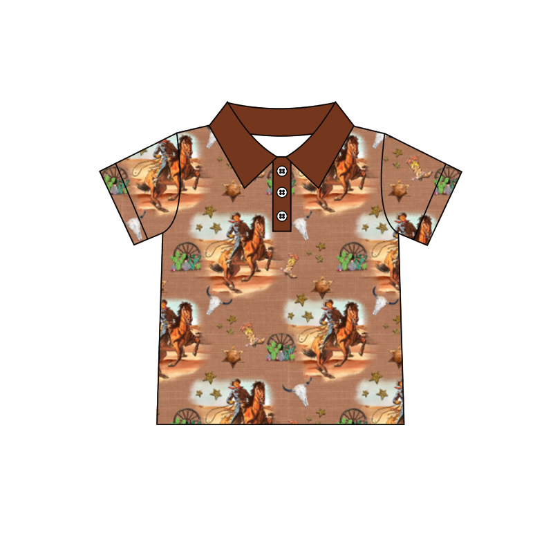 Preorder Boy short sleeve western pullover, BT0156