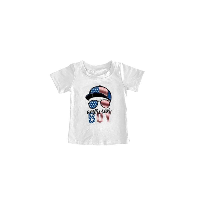 Preorder kids July 4th short sleeve  top, BT0188, Dec 15th