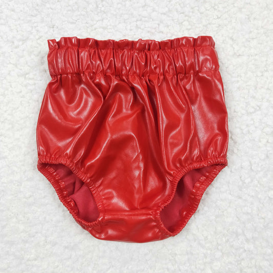 red p-leather bummies  SS0051