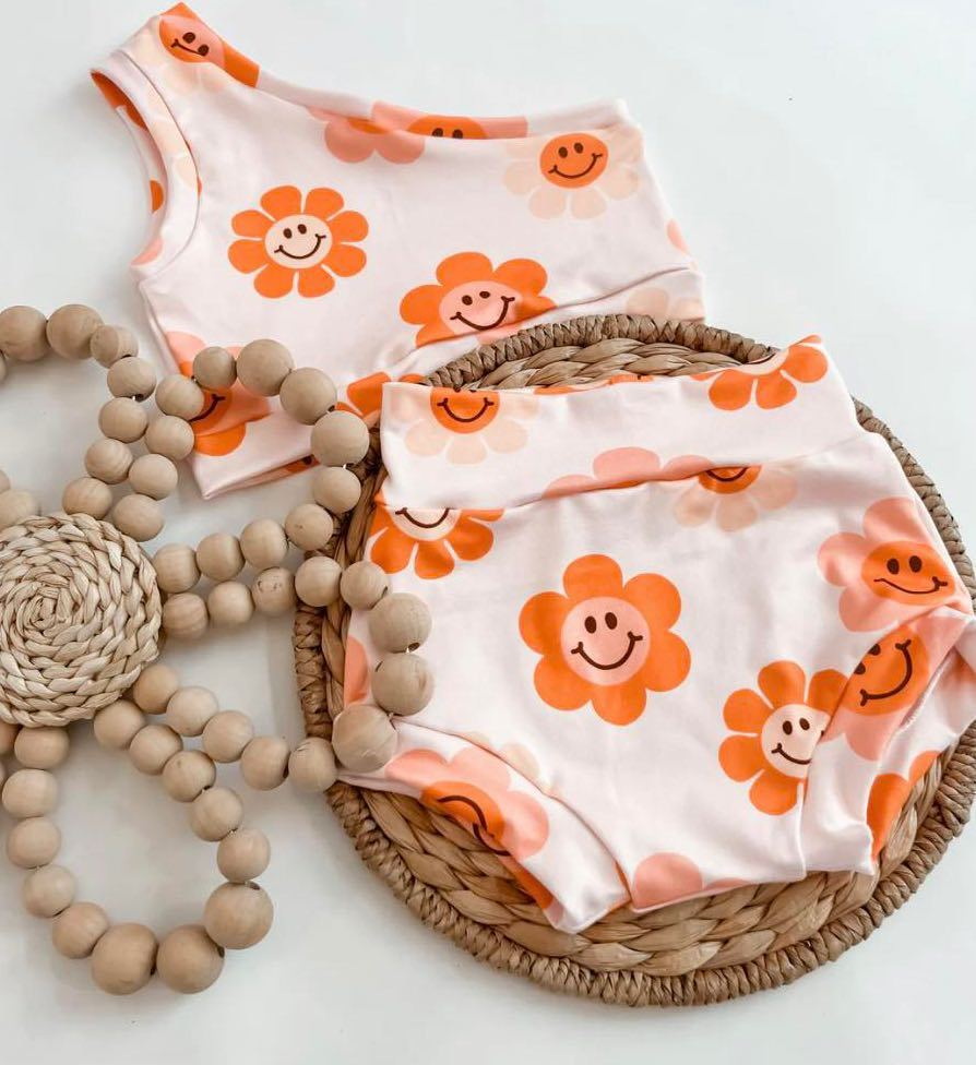 Pre-order toddle girls summer bummies set