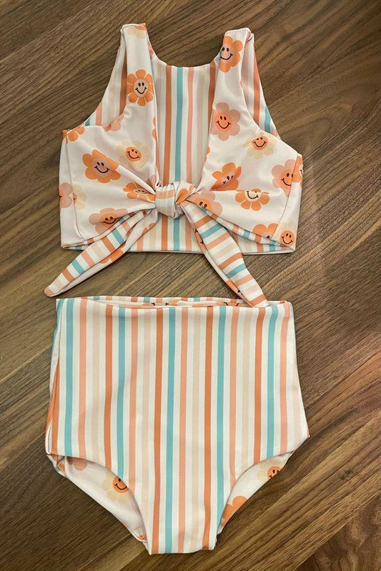 Pre-order toddle girls double side summer bummies set