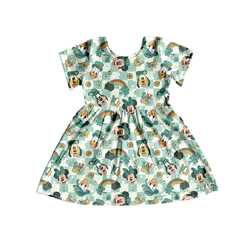 Pre-order  girls short sleeve st day dress, GSD0225, Dec 8th