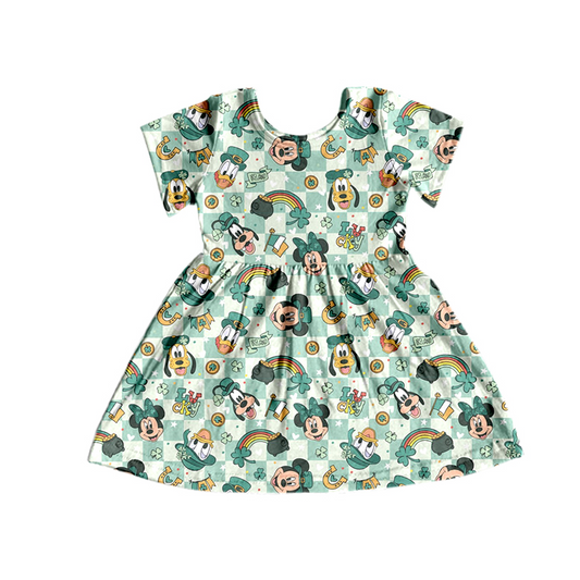 Pre-order  girls short sleeve st day dress, GSD0225, Dec 8th