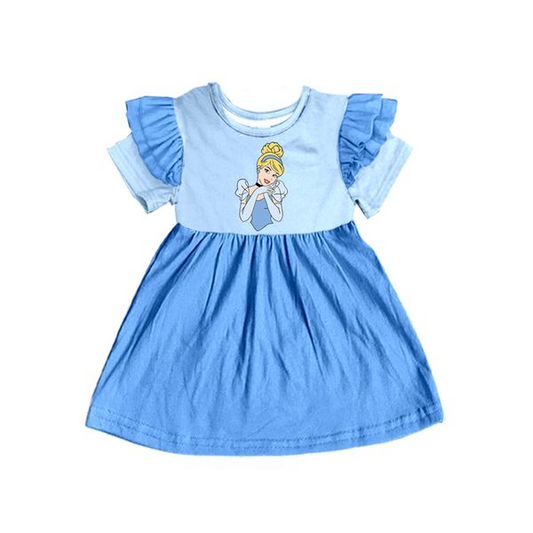 Pre-order  girls short sleeve cartoon design  dress, GLD0252