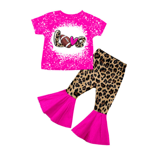 Pre-order girls short sleeve love print 2pcs outfit