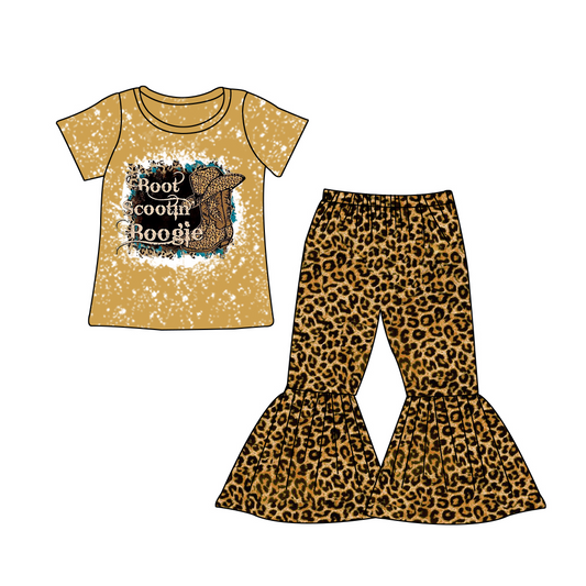 Pre order Girls leopard boot summeer outfit GSPO0353, Nov 18th