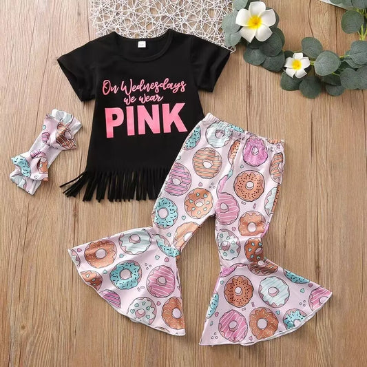 Pre-order on Wednesday we wear pink boutique donut summer outfit, GSPO0485