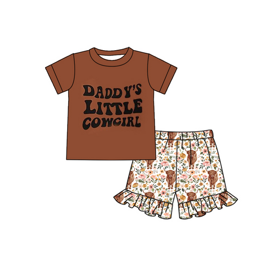 Pre order Daddys little cowgirl summer outfit, GSSO0174. Jan 3rd