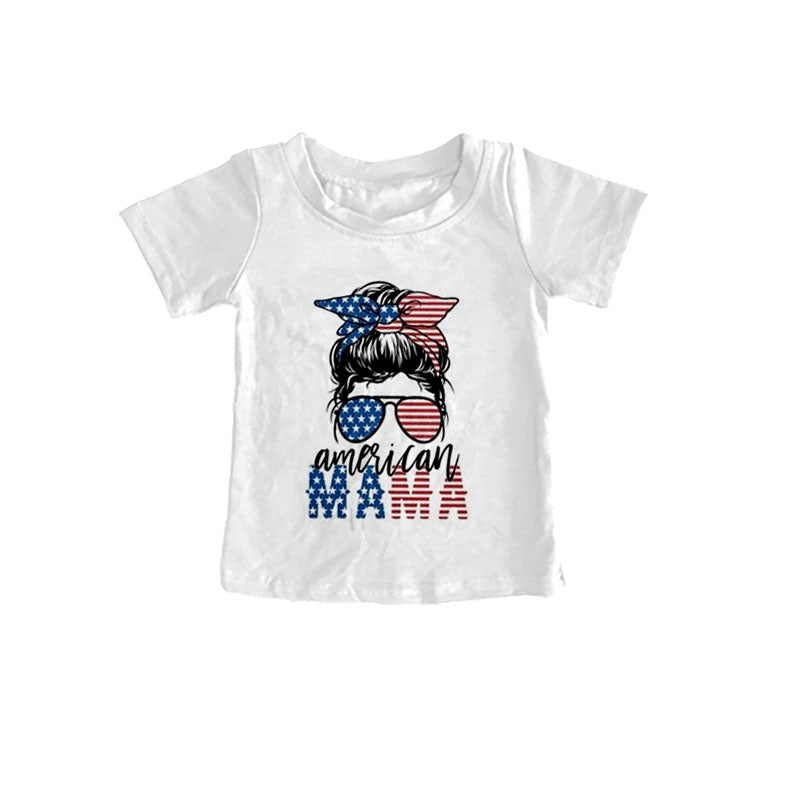 Preorder  adult mama American summer July 4th top ,GT0129