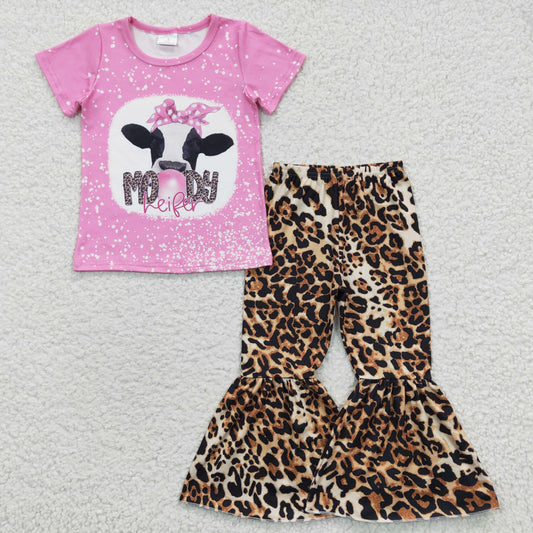 moody heifer bleach top cheetah bell bottoms boutique clothing