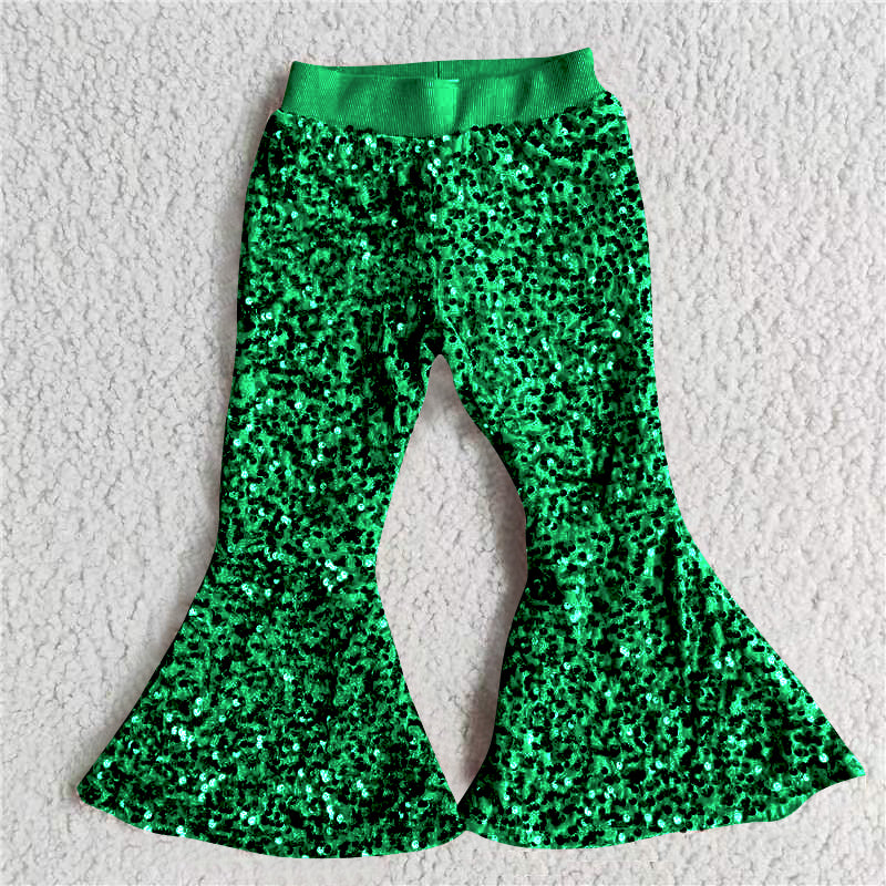 green sparking long pants,P0033