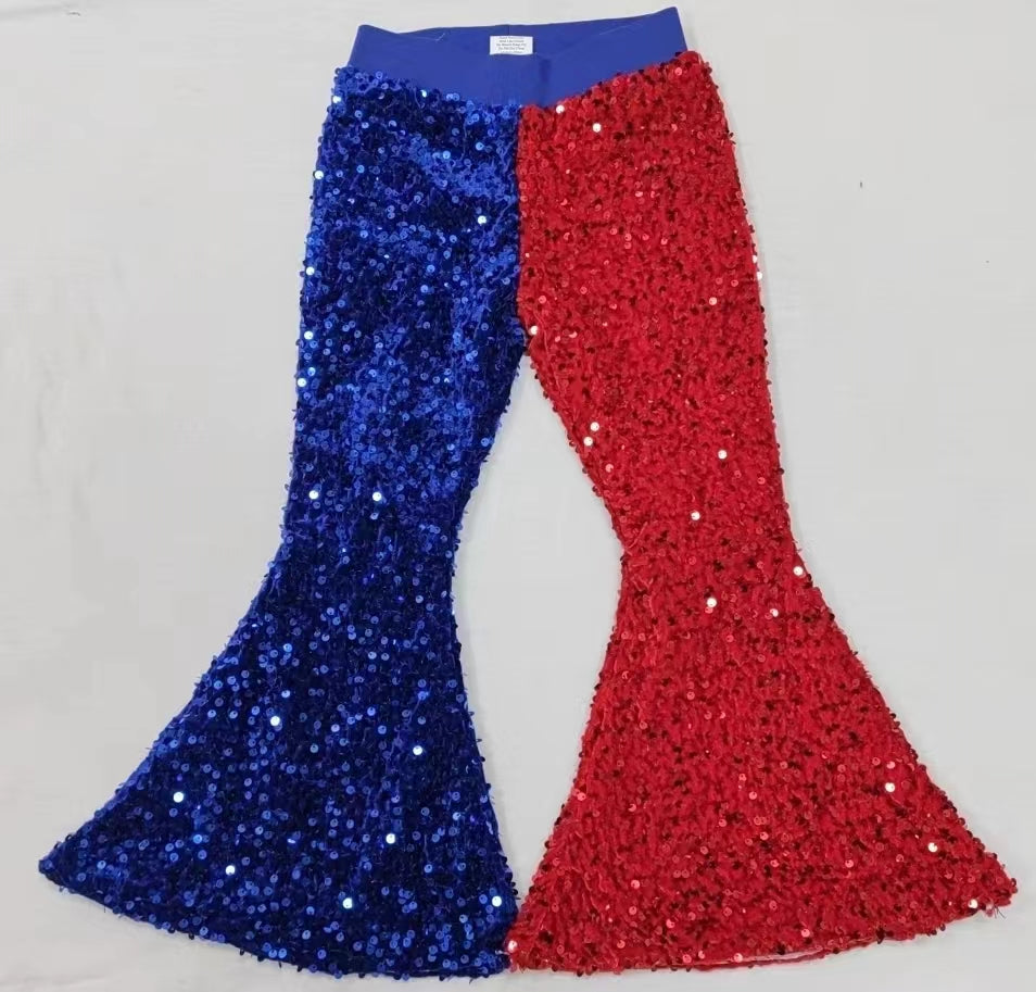 preorder baby girls July 4th sequins pants