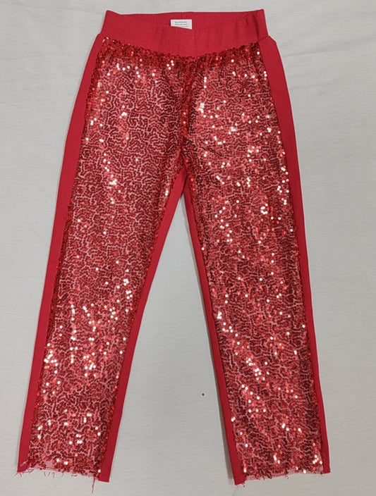 pre-order red sparking sequins leggings