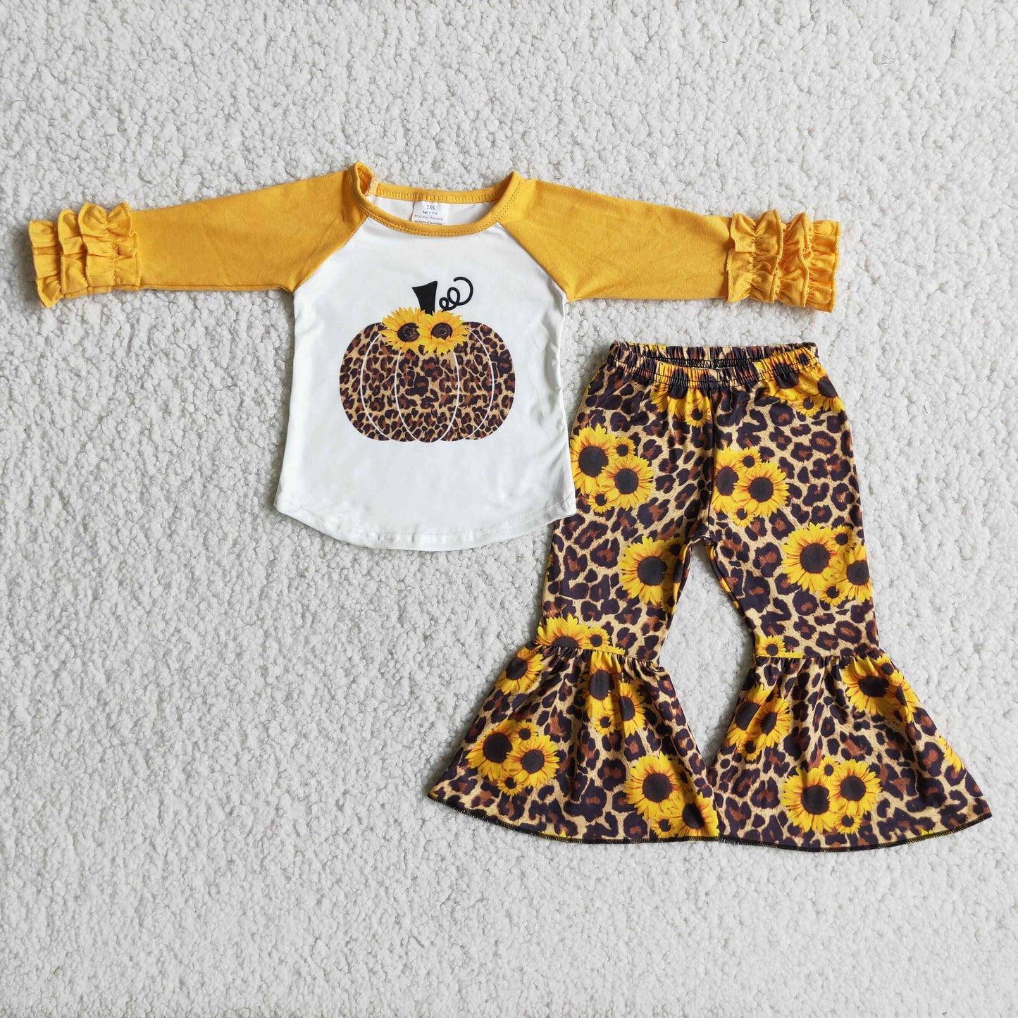 Baby girls yellow pumpkin outfit