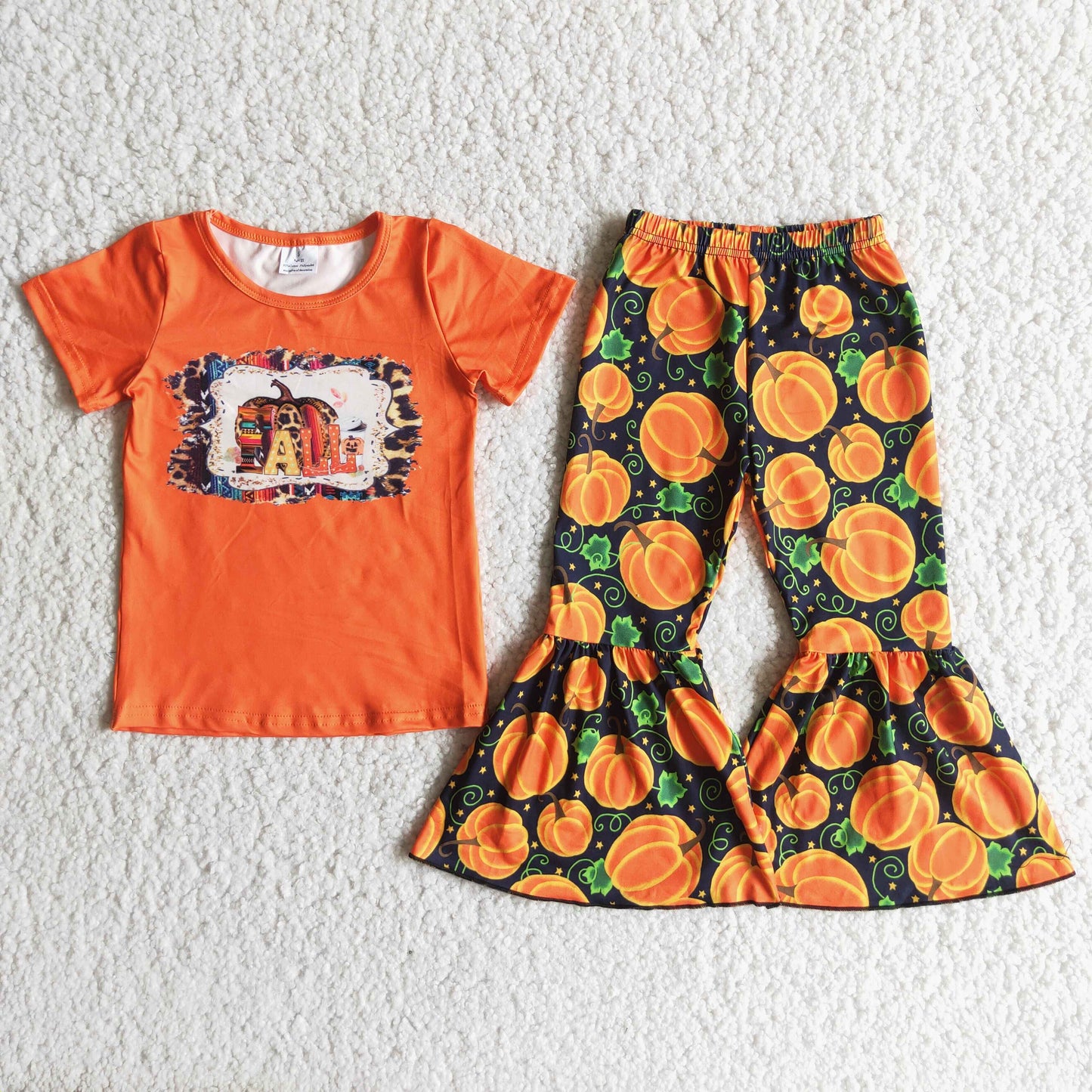 Baby girls fall pumpkin outfit
