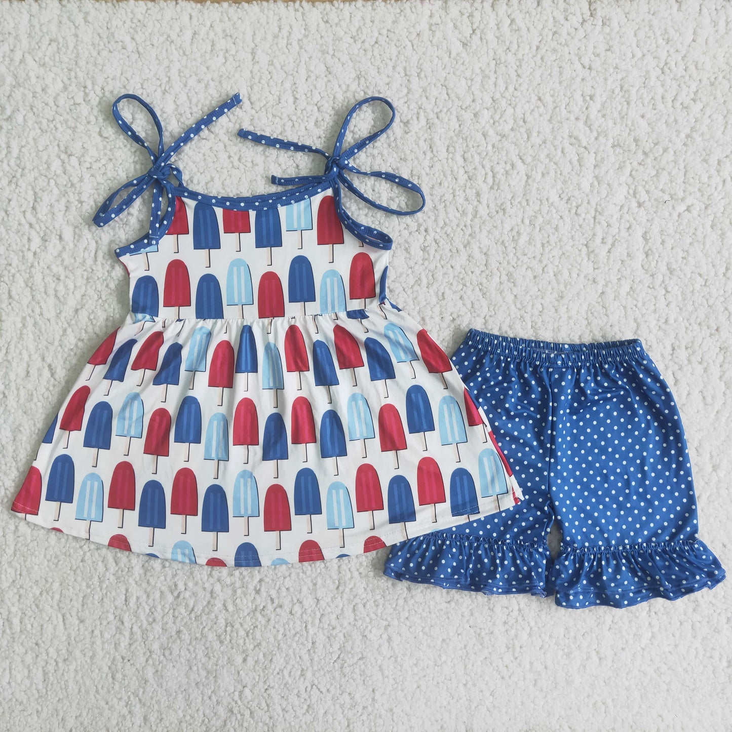 Girls July 4th summer short set