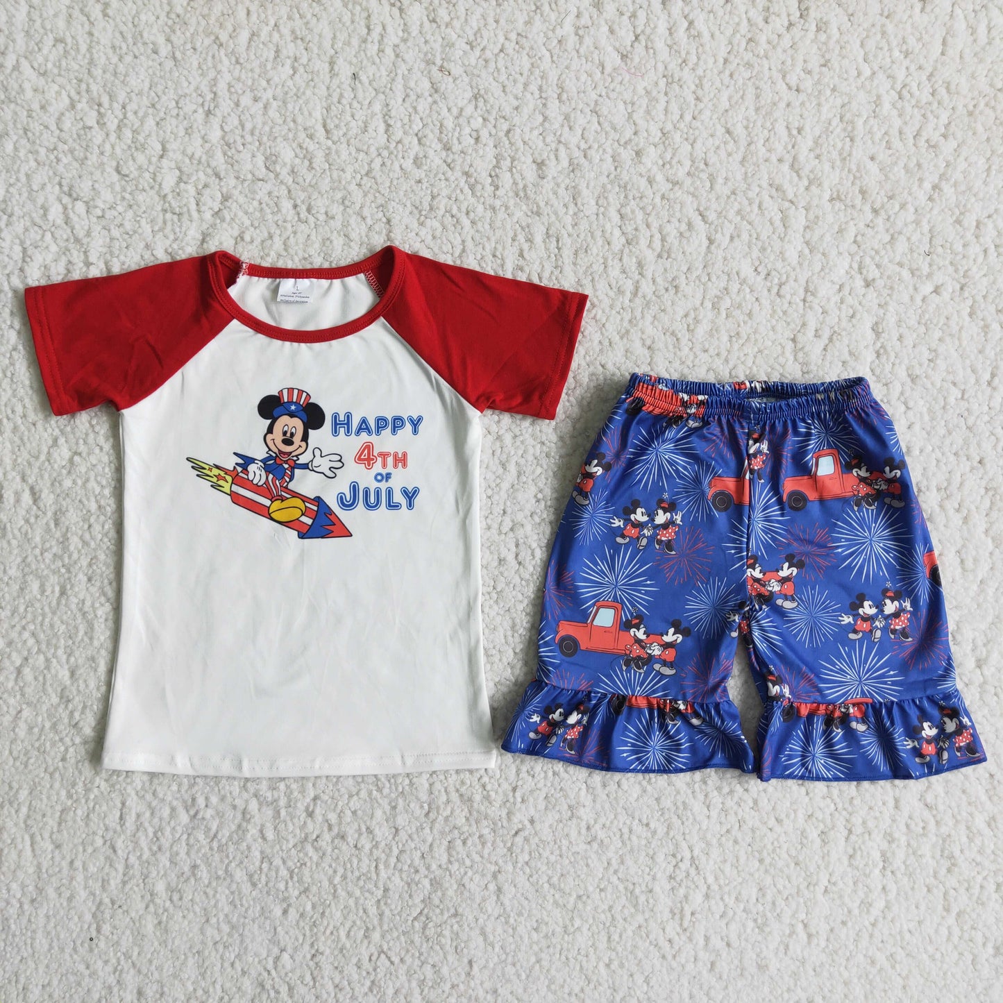 girls happy 4th of July outfit