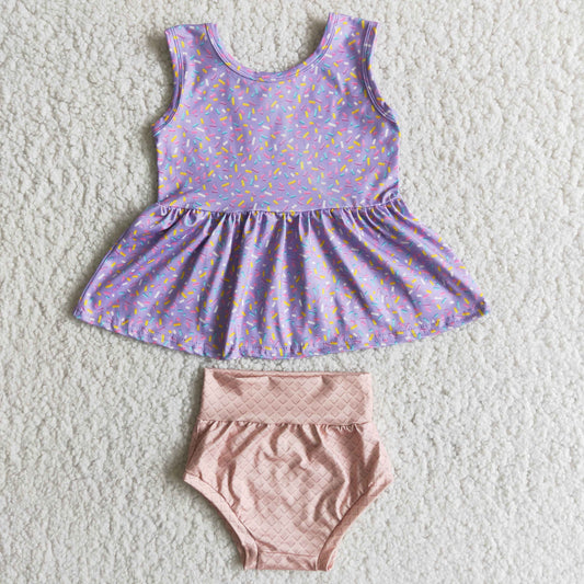 Girls summer bummies set