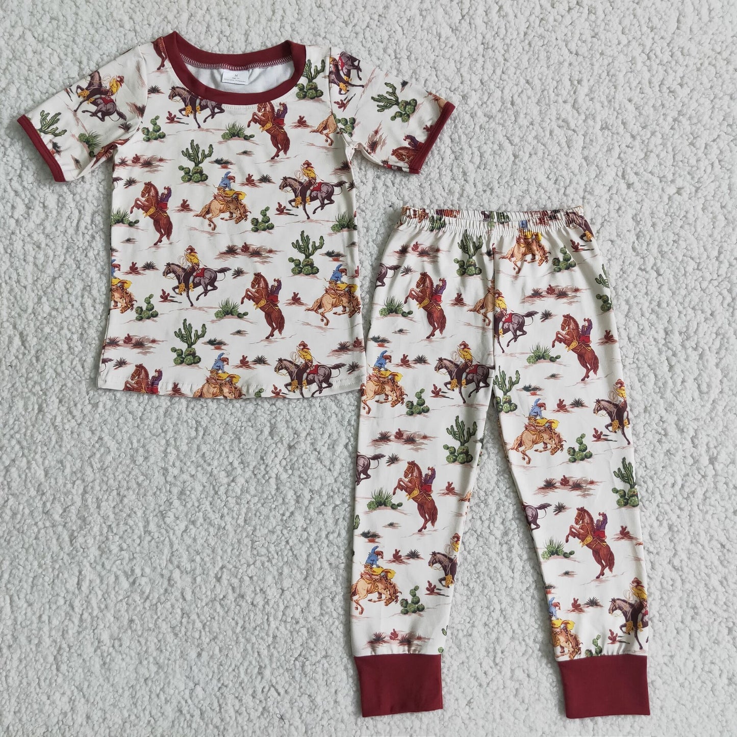 baby girls cowboy pajama sets