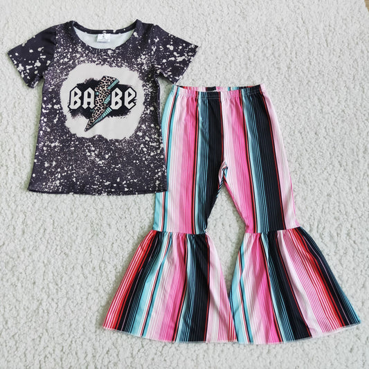 Girls babe print summer clothing