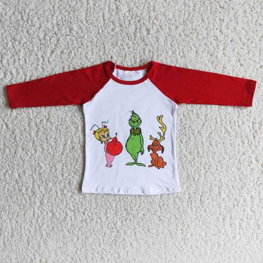 Boys long sleeve green Christmas t-shirt