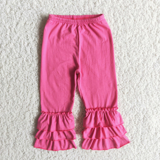 girls hot pink cotton pants