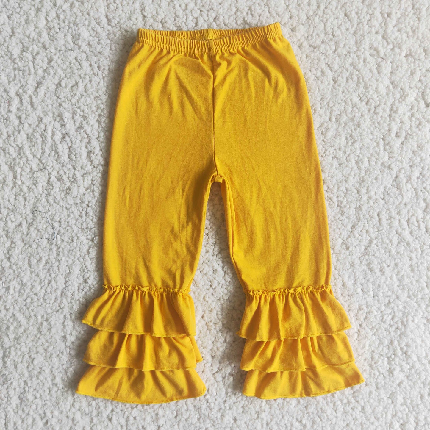 girls yellow cotton pants