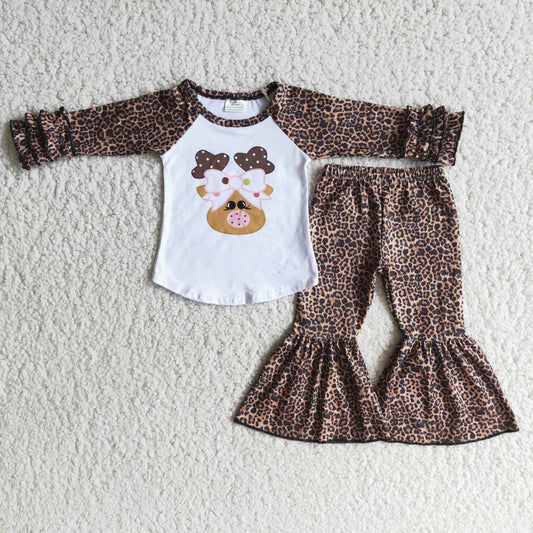 Baby girls reindeer clothing set