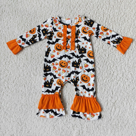 Halloween pumpkin romper