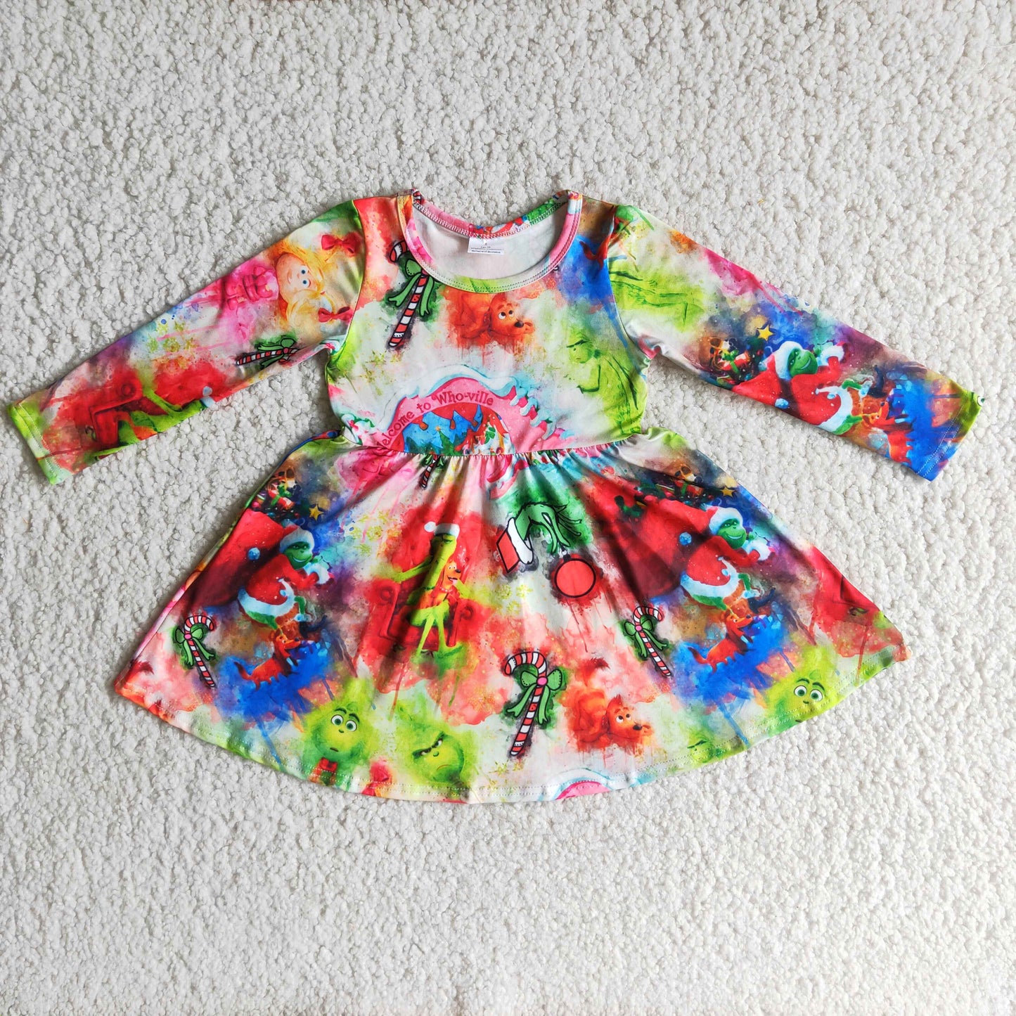 baby girls long sleeve Christmas dress