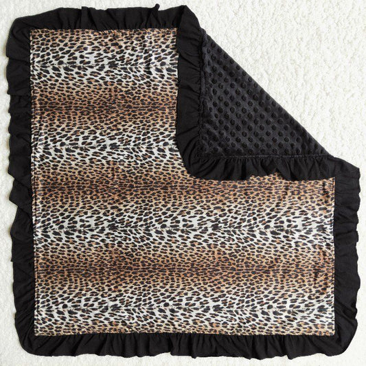 cheetach print fleece soft baby  blanket