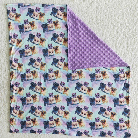 cartoon dog kids baby fleece blanket