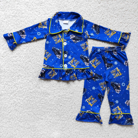 baby girls cartoon pajama set