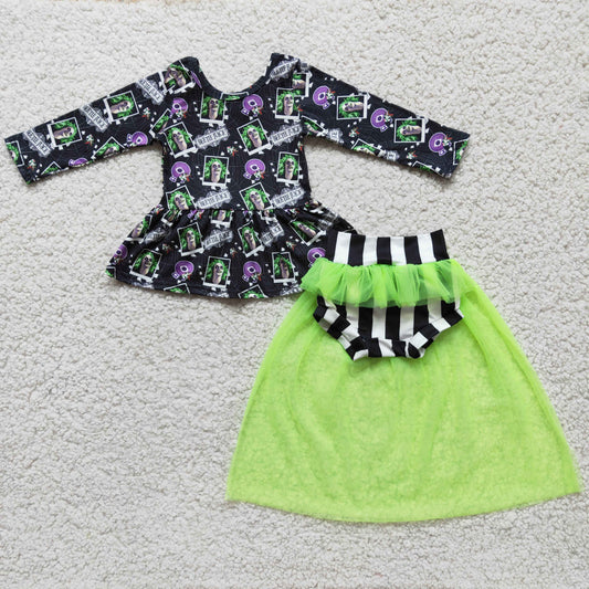 Toddle girls long sleeve tulle bummie set kids Halloween clothing