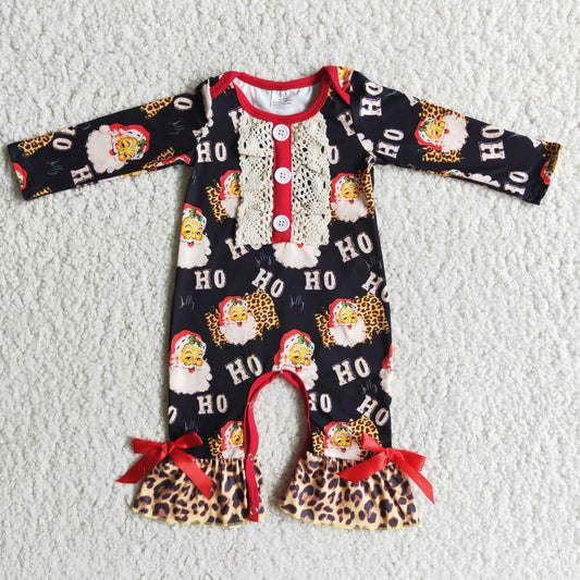 baby girls long sleeve Christmas romper