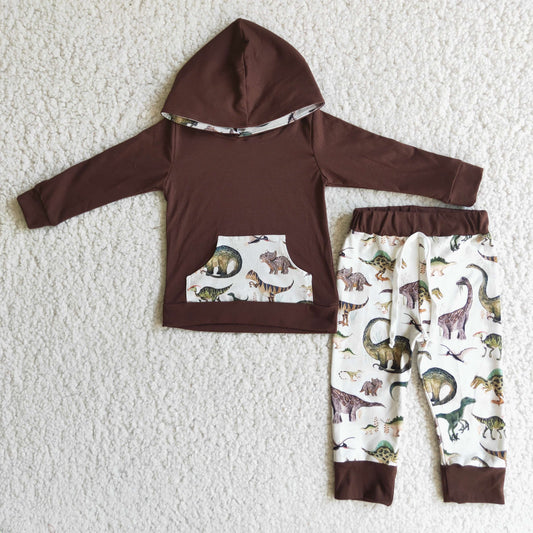 Boys dinosaur hoodie set