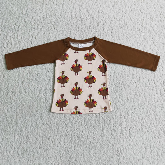 baby girls long sleeve turkey t-shirt