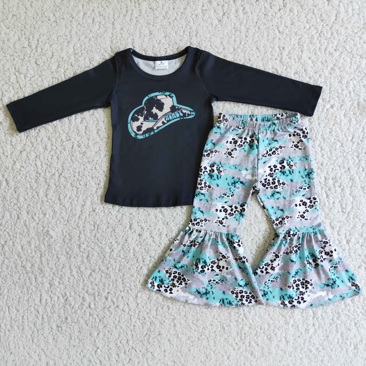 Baby girls howdy print fall clothes