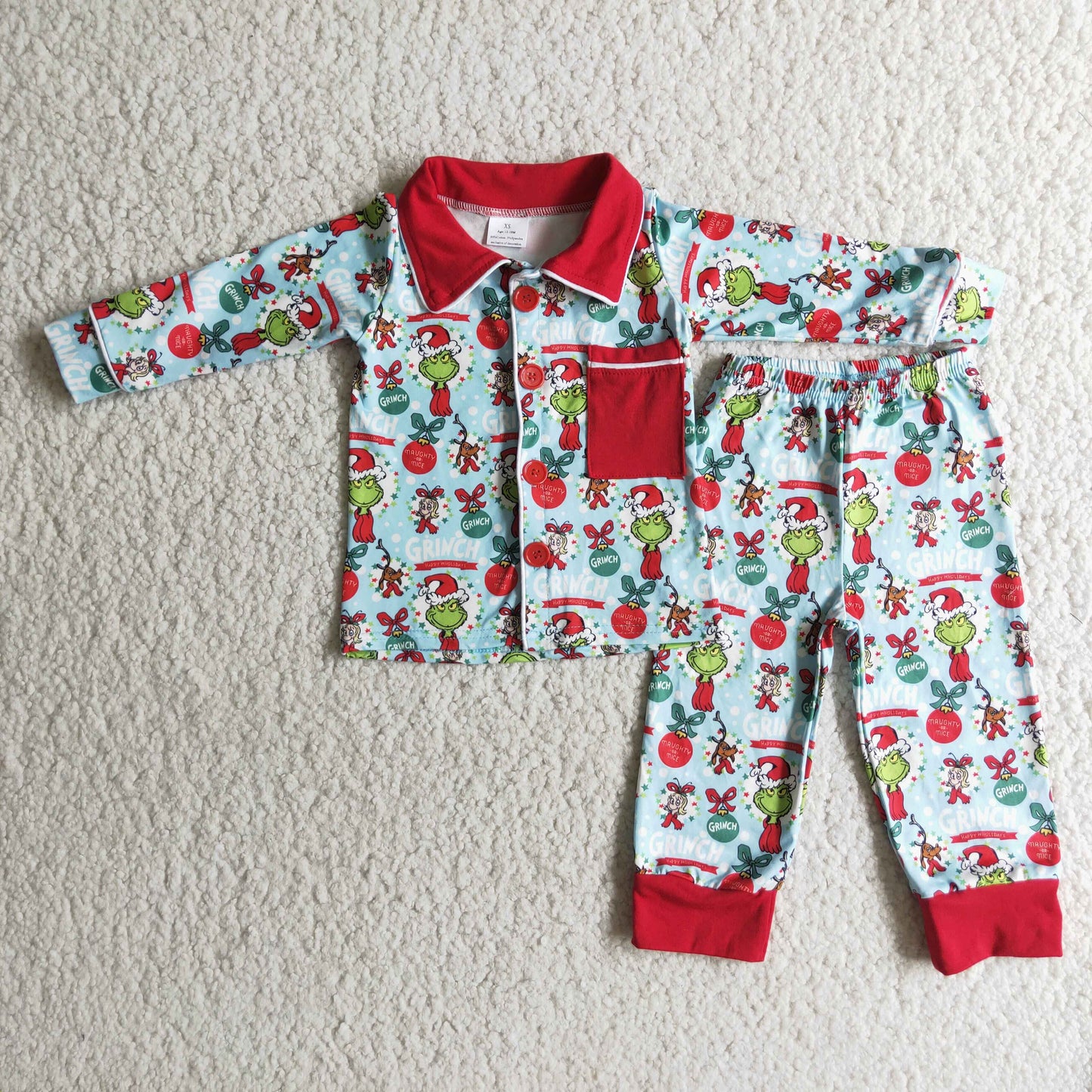 Boys Christmas design pajama set
